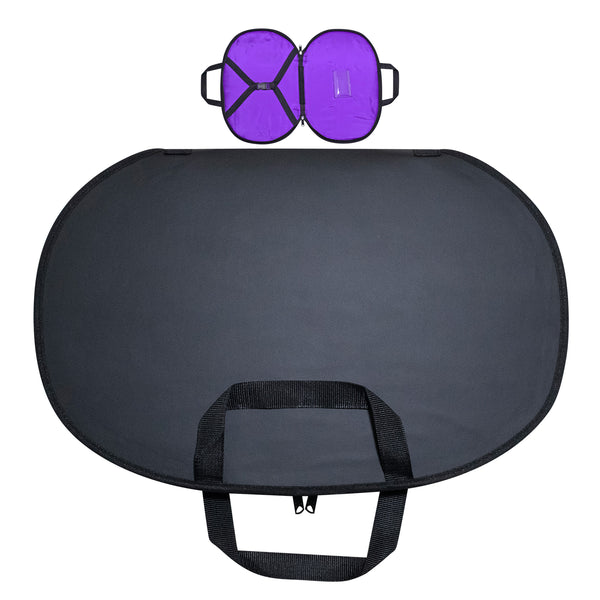 Masonic Chain Collar Case Black – Purple Lining (Imitation Leather) 