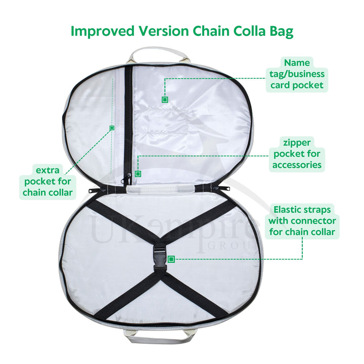 Masonic Chain Collar Case White Imitation Leather – (Improved Design) 1