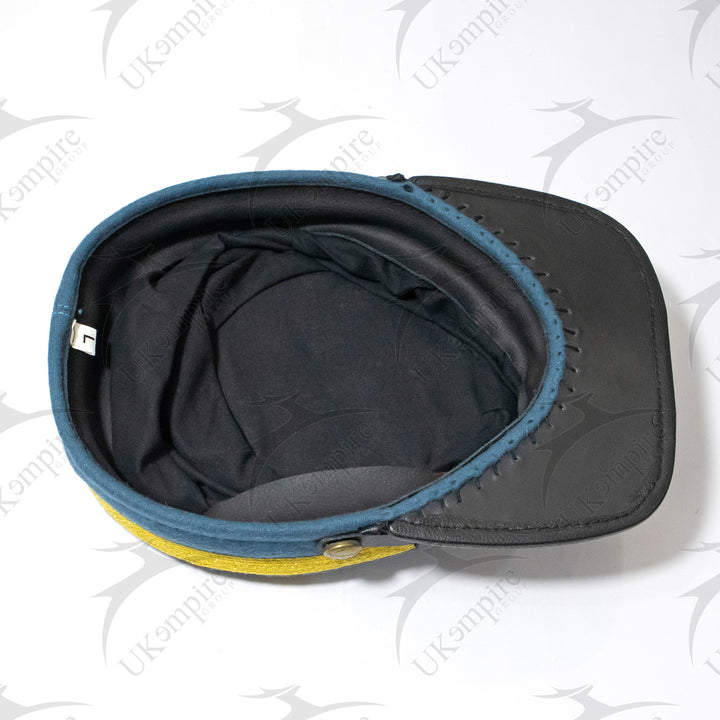 American Civil War Officer General Kepi (CSA) Blue Band – Confederate Grey Wool Hat/Cap