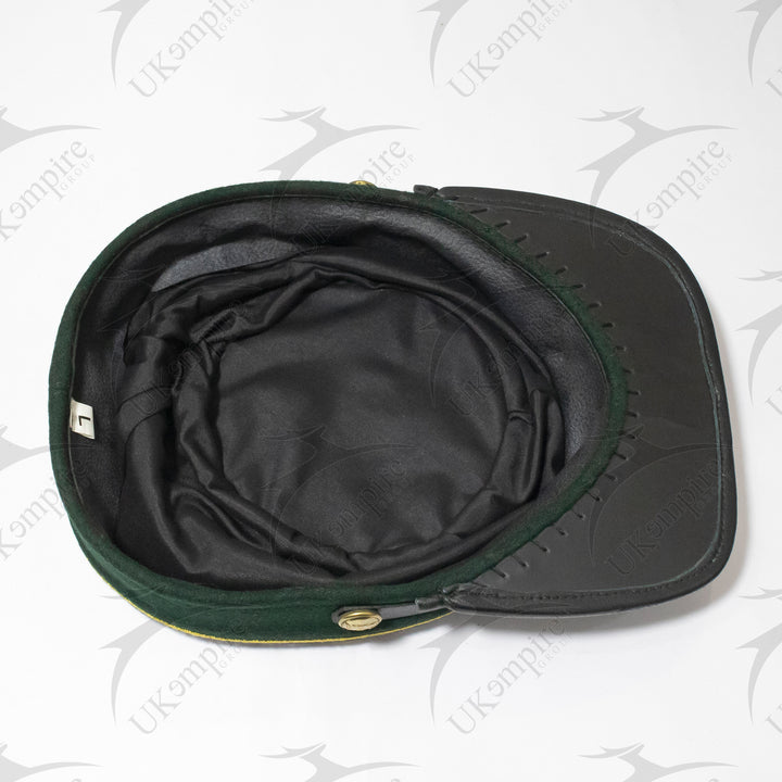 American Civil War Officer 1st Lieutenant Kepi CSA Green Band – Confederate Grey Wool Hat/Cap