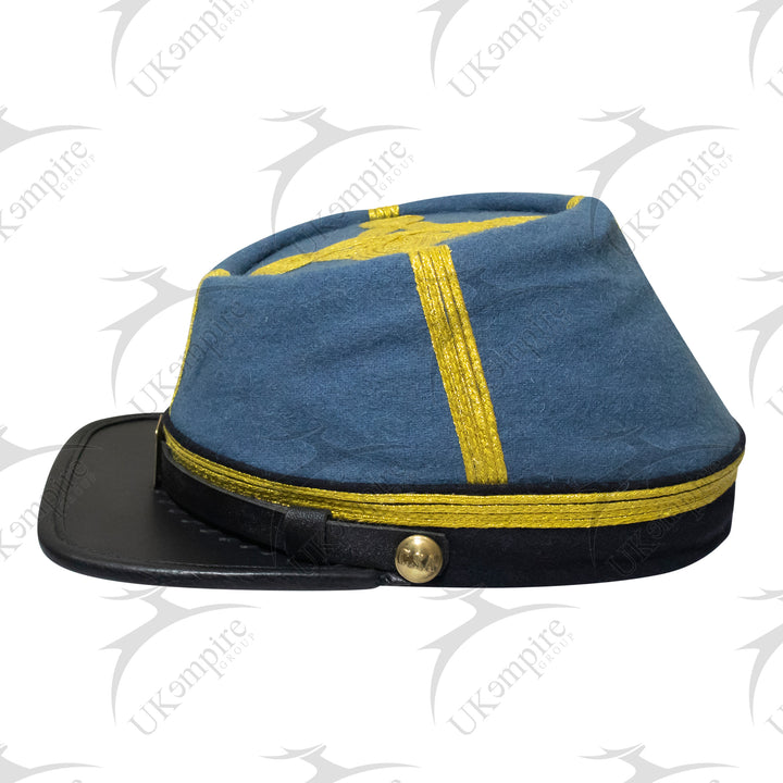American Civil War Officer General Kepi (CSA) Black Band – Infantry Blue Wool Hat/Cap