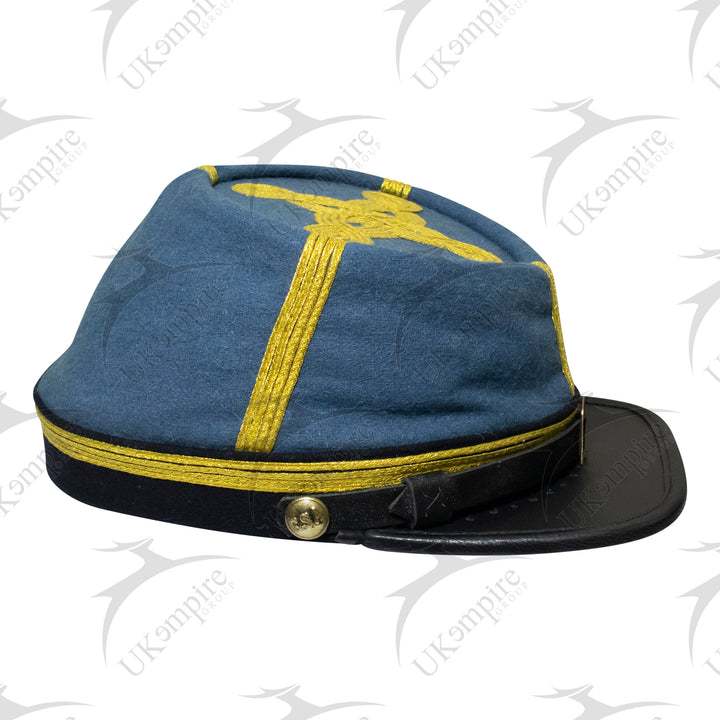 American Civil War Officer General Kepi (CSA) Black Band – Infantry Blue Wool Hat/Cap