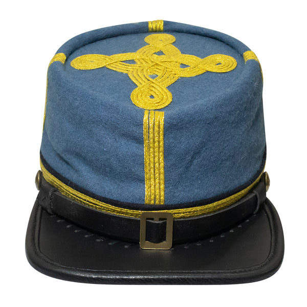 American Civil War Officer General Kepi (CSA) Black Band – Infantry Blue Wool Hat/Cap