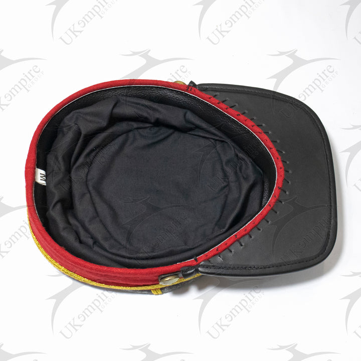 American Civil War Officer Captain Kepi (CSA) Red Band – Confederate Grey Wool Hat/Cap