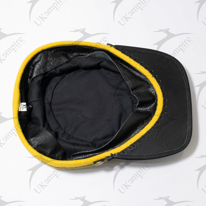 American Civil War Officer Captain Kepi (CSA) Yellow Band – Confederate Grey Wool Hat/Cap