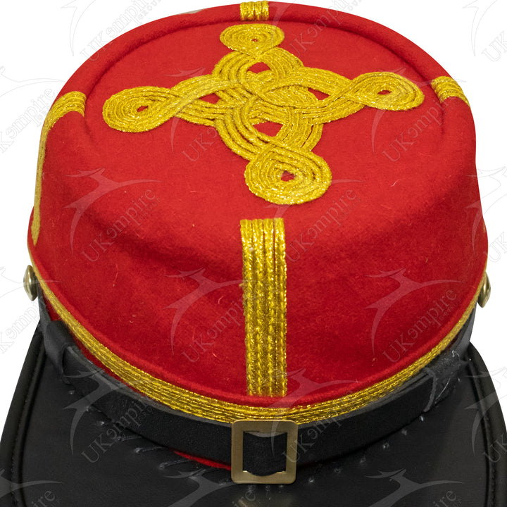 American Civil War Officer General Kepi (CSA) Black Band – Artillery Red Wool Hat/Cap