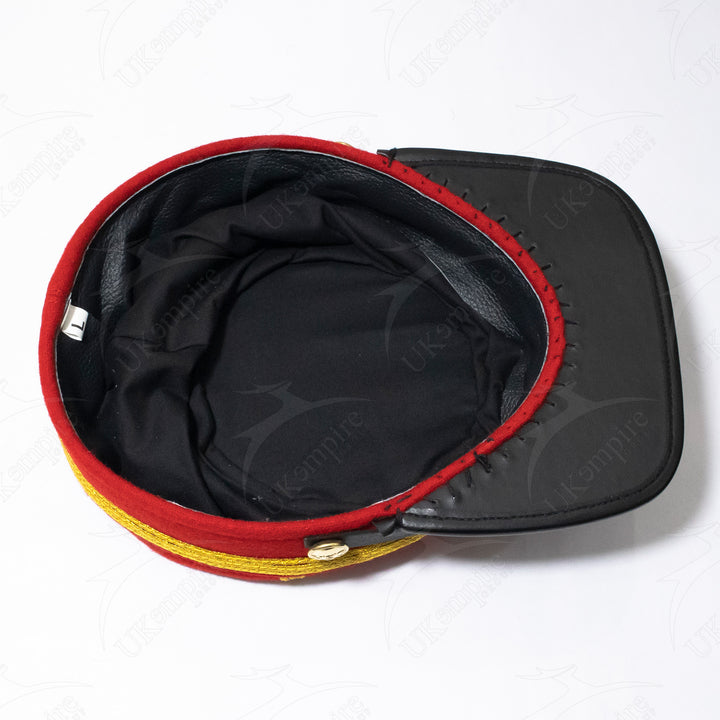 American Civil War Officer Major/Colonel Kepi (CSA) Black Band – Artillery Red Wool Hat/Cap