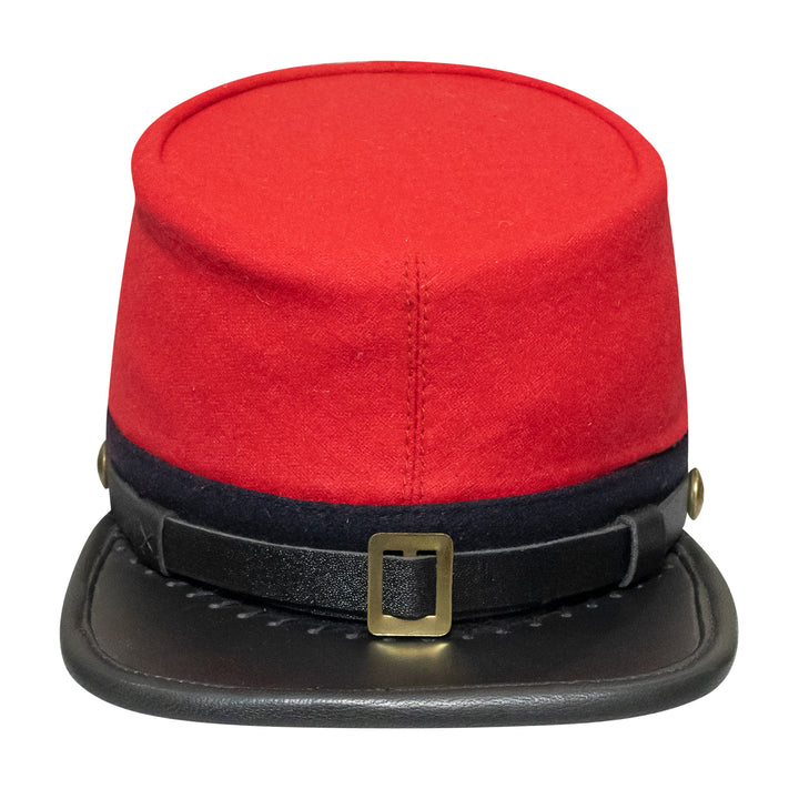 American Civil War CSA Artillery Red Kepi With Black band (plain), Forage Cap/Hat – 100% Wool