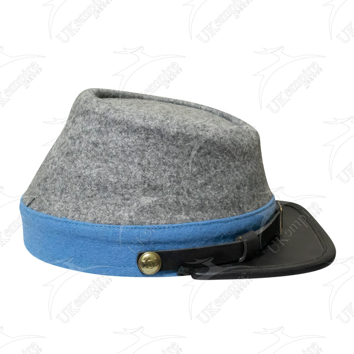 American Civil War CSA Confederate Kepi With Blue band (plain), Forage Cap/Hat – 100% Wool