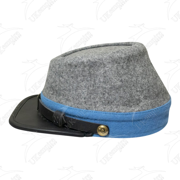 American Civil War CSA Confederate Kepi With Blue band (plain), Forage Cap/Hat – 100% Wool
