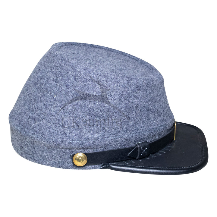 American Civil War Officer CSA Confederate Kepi (plain), Forage Cap/Hat – 100% Wool