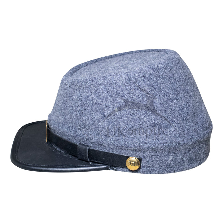 American Civil War Officer CSA Confederate Kepi (plain), Forage Cap/Hat – 100% Wool