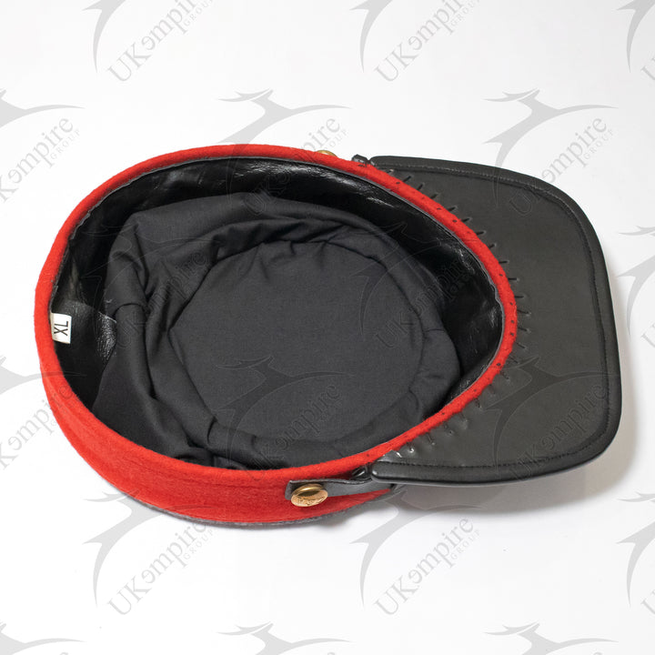 American Civil War CSA Confederate Kepi With Red band (plain), Forage Cap/Hat – 100% Wool