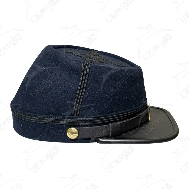 American Civil War US Union Major/Colonel Kepi, Navy Blue Wool With Black Braid Forage Cap/Hat