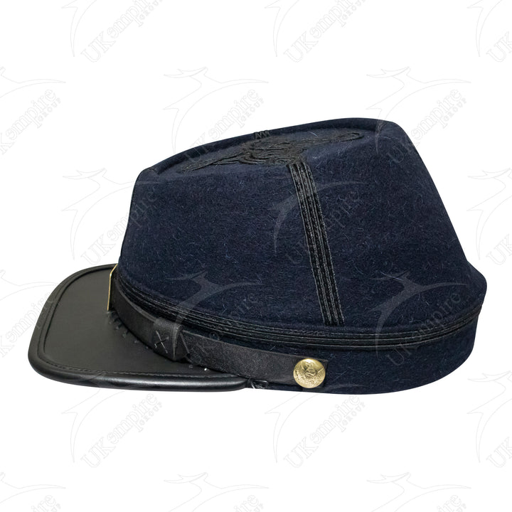 American Civil War US Union Major/Colonel Kepi, Navy Blue Wool With Black Braid Forage Cap/Hat