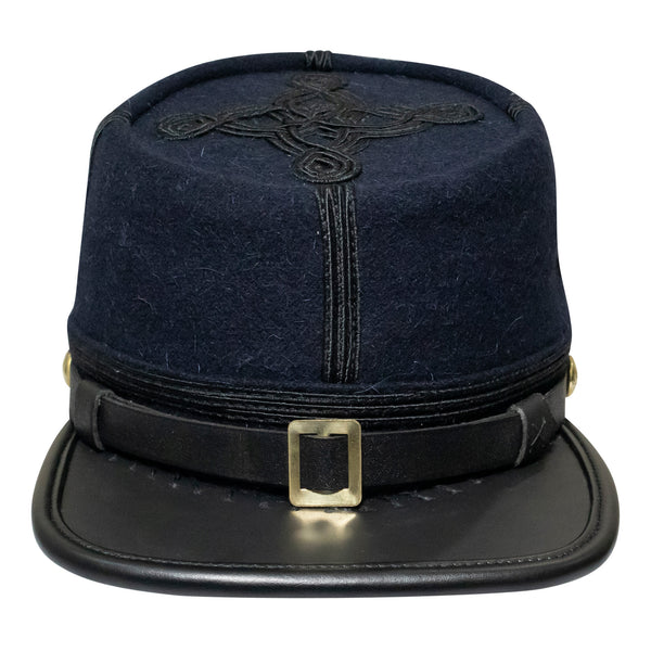 American Civil War US Union Major/Colonel Kepi, Navy Blue Wool With Black Braid Forage Cap/Hat