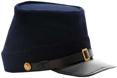 American Civil War Officer US Union Kepi (plain) Curved Peak,  Cap/Hat – 100% Navy Blue Wool