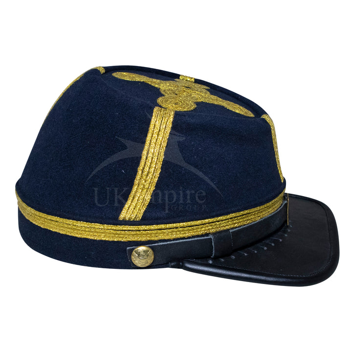 American Civil War Field Officer Generals Union Kepi – 100% Navy Blue Wool Cloth Hat/Cap