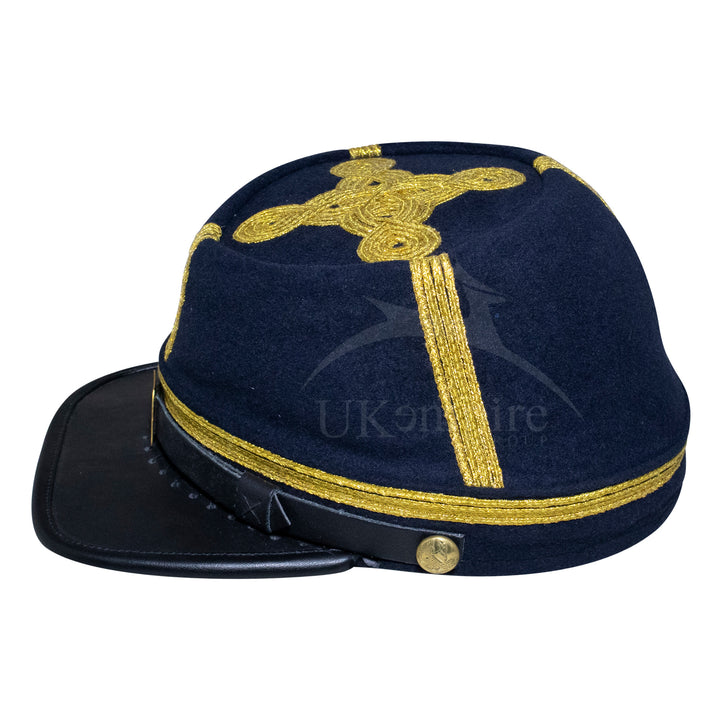 American Civil War Field Officer Generals Union Kepi – 100% Navy Blue Wool Cloth Hat/Cap