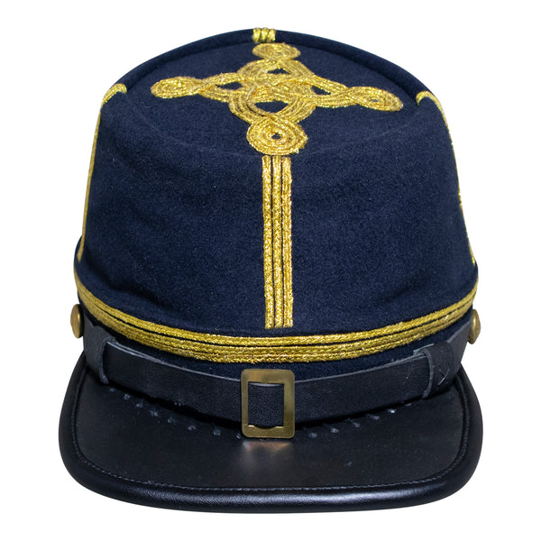 American Civil War Field Officer Union Kepi Major/Colonel – 100% Navy Blue Wool Cloth Hat/Cap