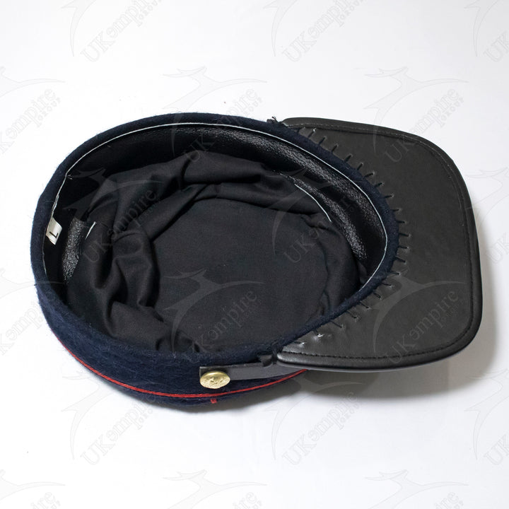 American Civil War Officer Union State Militia Artillery Kepi – Navy Blue Wool With Red Braid Hat/Cap