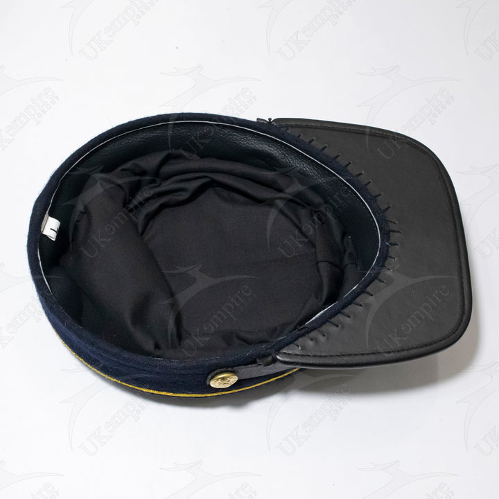 American Civil War Officer Union State Militia Cavalry Kepi – Navy Blue Wool With Gold Braid Hat/Cap