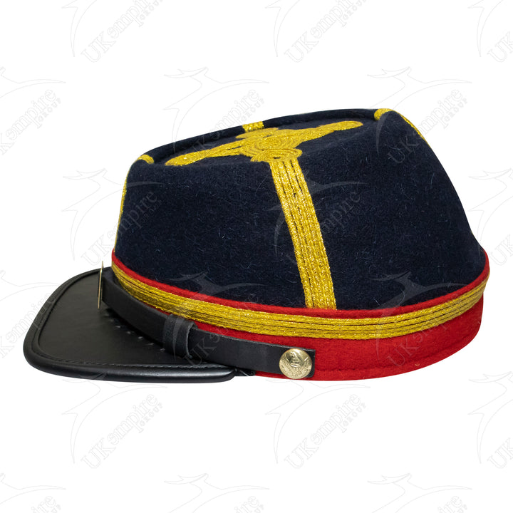 American Civil War Officer General Kepi Red Band – Navy Blue Wool Hat/Cap