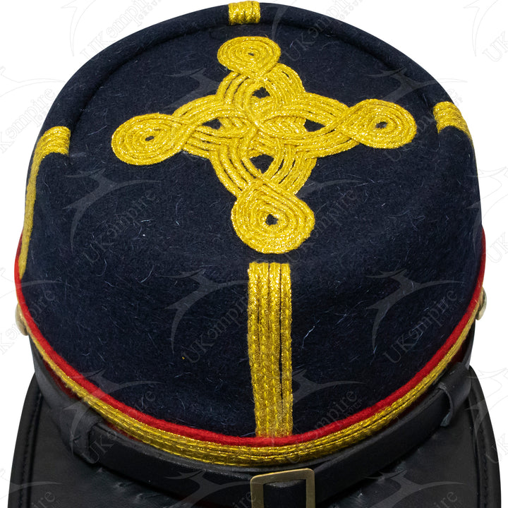 American Civil War Officer General Kepi Red Band – Navy Blue Wool Hat/Cap