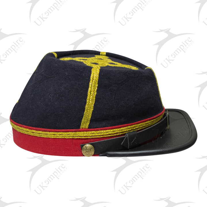 American Civil War Officer Major/Colonel Kepi Red Band – Navy Blue Wool Hat/Cap