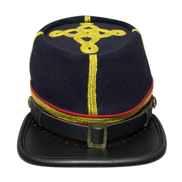 American Civil War Officer Major/Colonel Kepi Red Band – Navy Blue Wool Hat/Cap