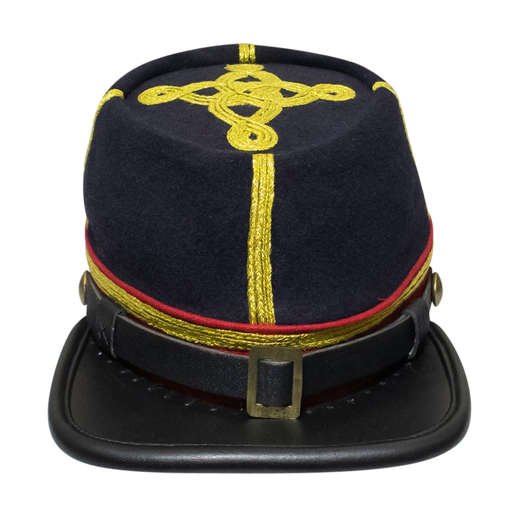 American Civil War Officer Major/Colonel Kepi Red Band – Navy Blue Wool Hat/Cap
