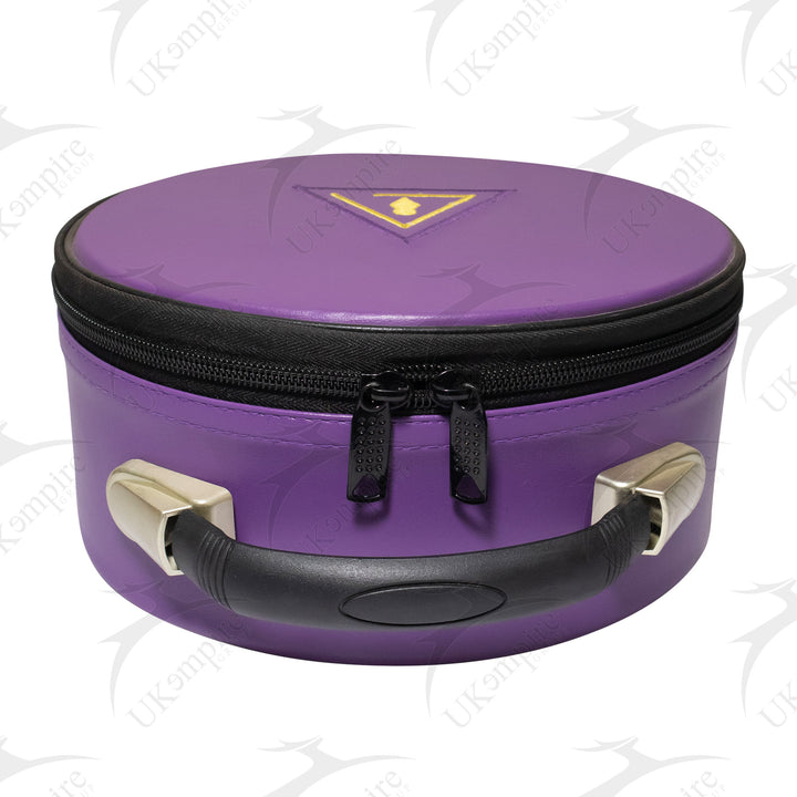 Masonic Cryptic Masons Crown Cap Case Purple – Machine Embroidered 3