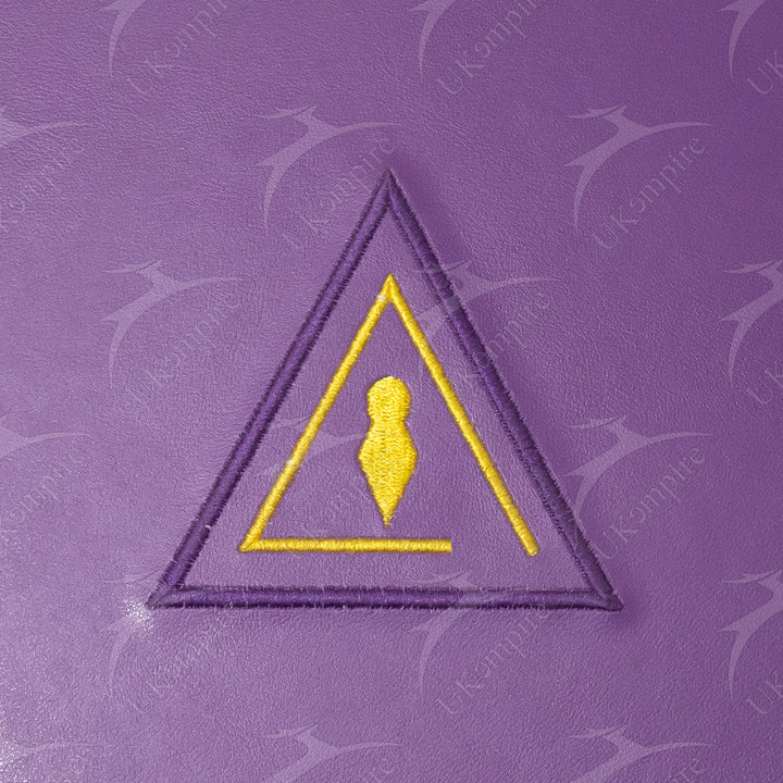 Masonic Cryptic Masons Crown Cap Case Purple – Machine Embroidered 4
