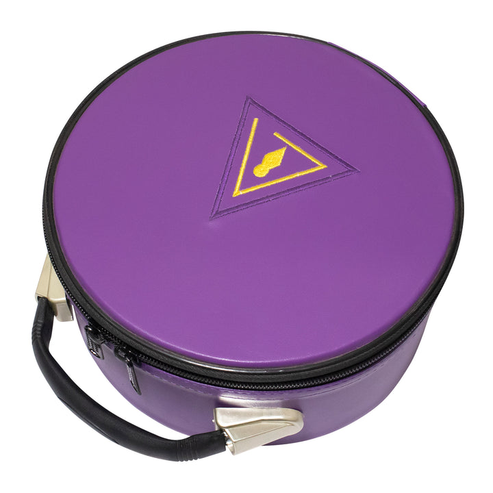 Masonic Cryptic Masons Crown Cap Case Purple – Machine Embroidered