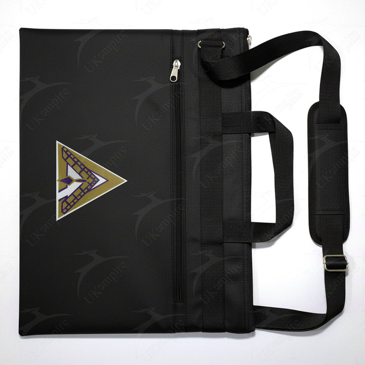 Masonic Cryptic Masons Grand Council Black Tote Bag Printed with Hand & Shoulder Carry