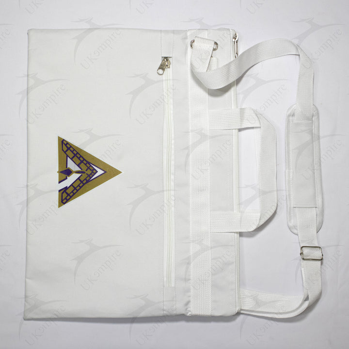 Masonic Cryptic Masons Grand Council White Tote Bag Printed with Hand & Shoulder Carry