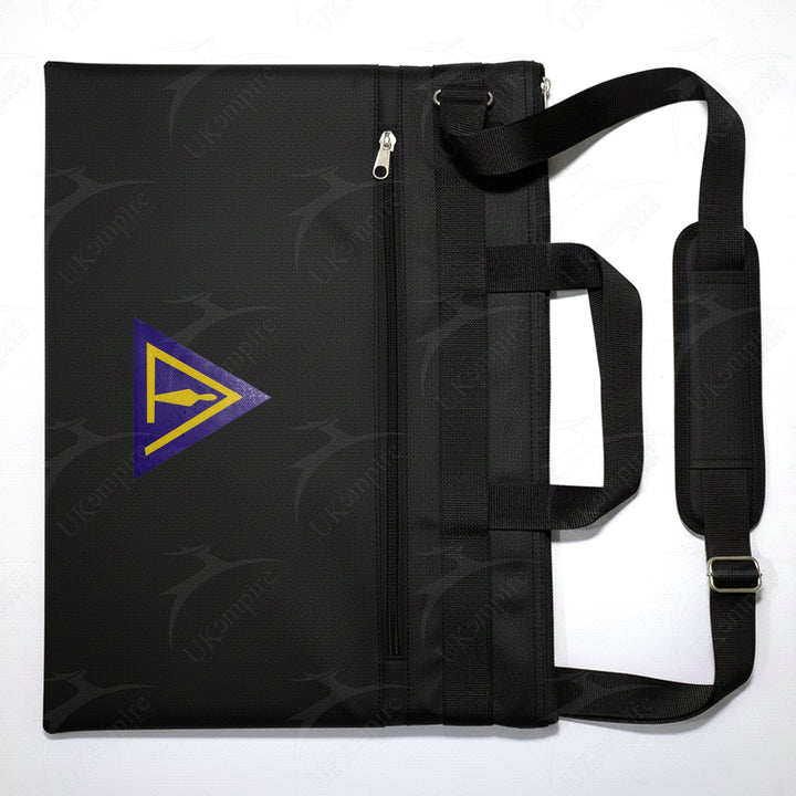 Masonic Cryptic Masons Royal & Select Right Cut Black Tote Bag Printed with Hand & Shoulder Carry