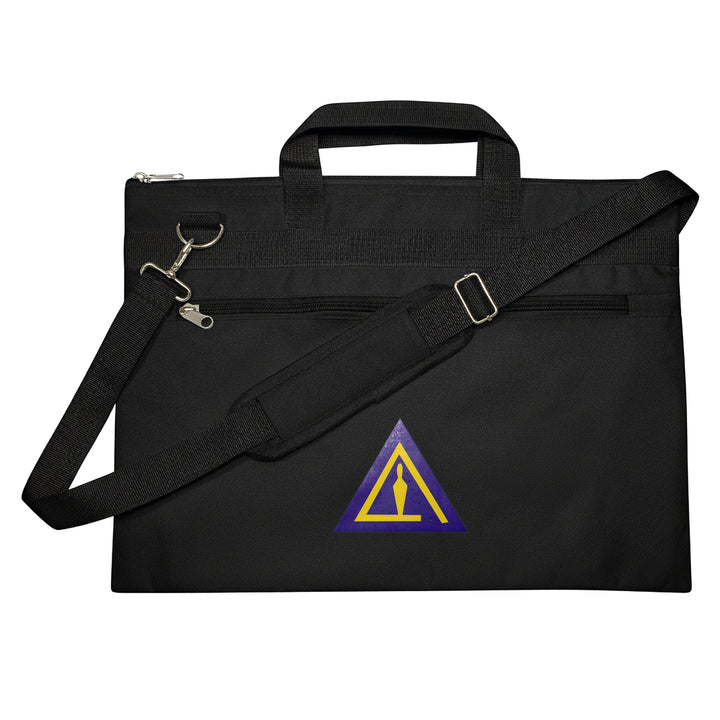 Masonic Cryptic Masons Royal & Select Right Cut Black Tote Bag Printed with Hand & Shoulder Carry