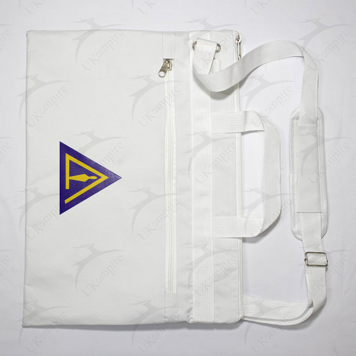 Masonic Cryptic Masons Royal & Select Right Cut White Tote Bag Printed with Hand & Shoulder Carry