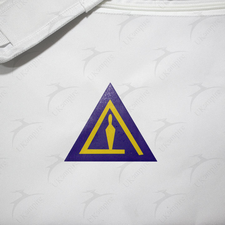 Masonic Cryptic Masons Royal & Select Right Cut White Tote Bag Printed with Hand & Shoulder Carry