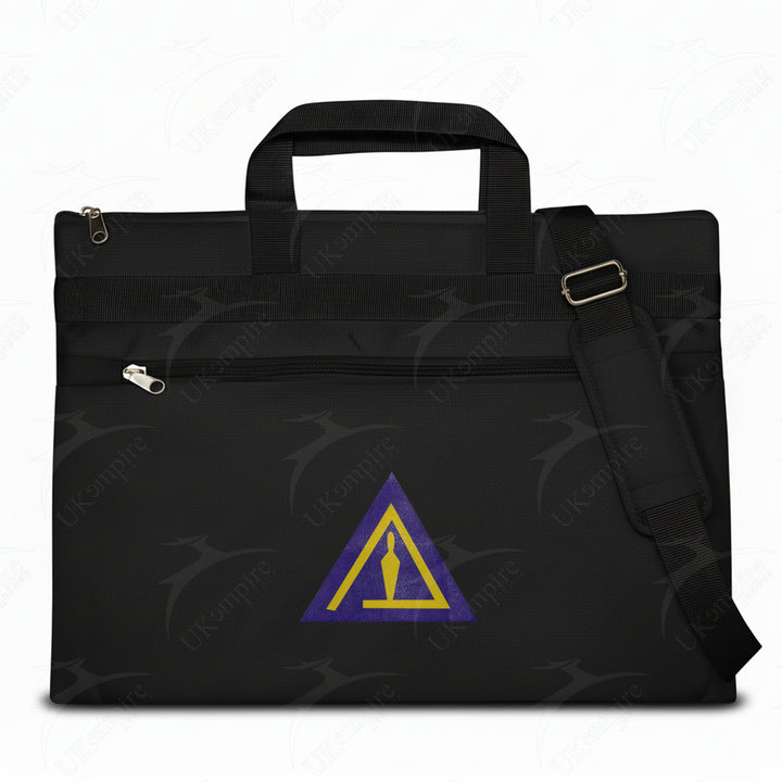 Masonic Cryptic Masons Royal & Select Black Tote Bag Printed with Hand & Shoulder Carry