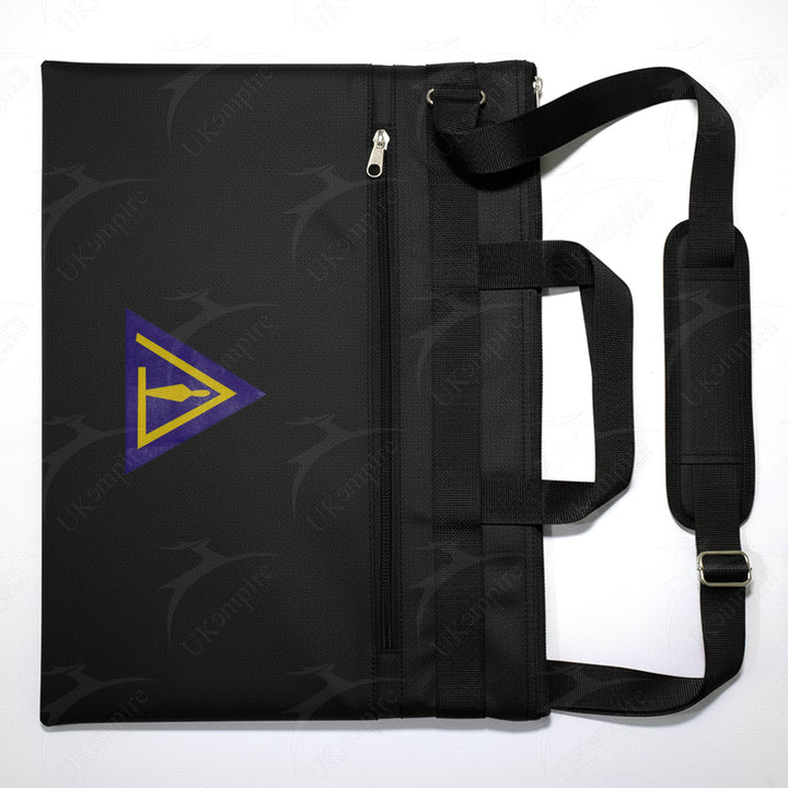 Masonic Cryptic Masons Royal & Select Black Tote Bag Printed with Hand & Shoulder Carry