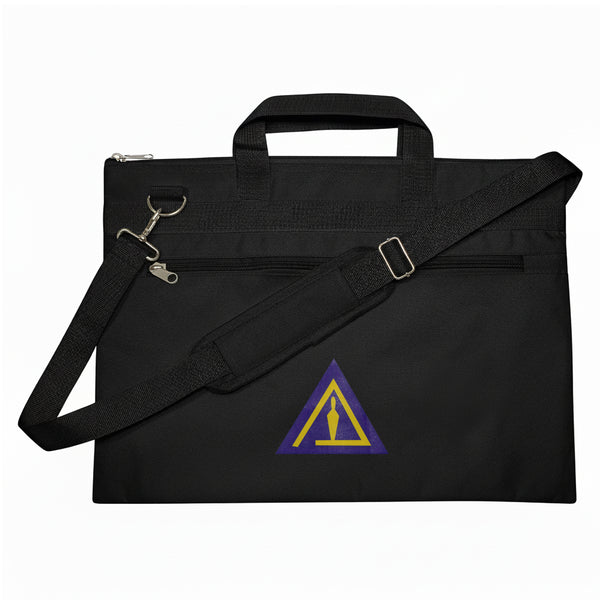 Masonic Cryptic Masons Royal & Select Black Tote Bag Printed with Hand & Shoulder Carry