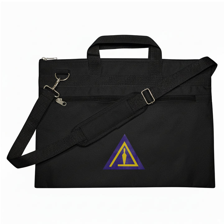 Masonic Cryptic Masons Royal & Select Black Tote Bag Printed with Hand & Shoulder Carry