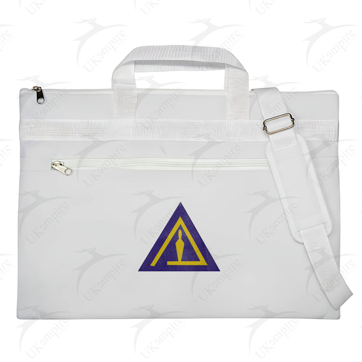 Masonic Cryptic Masons Royal & Select White Tote Bag Printed with Hand & Shoulder Carry