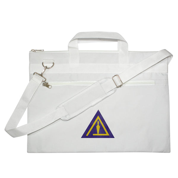 Masonic Cryptic Masons Royal & Select White Tote Bag Printed with Hand & Shoulder Carry
