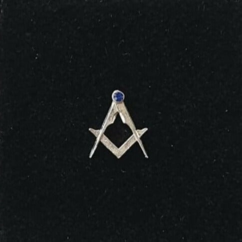 Master Mason Blue Lodge Lapel Pin - Sterling silver 925K Square & Compass