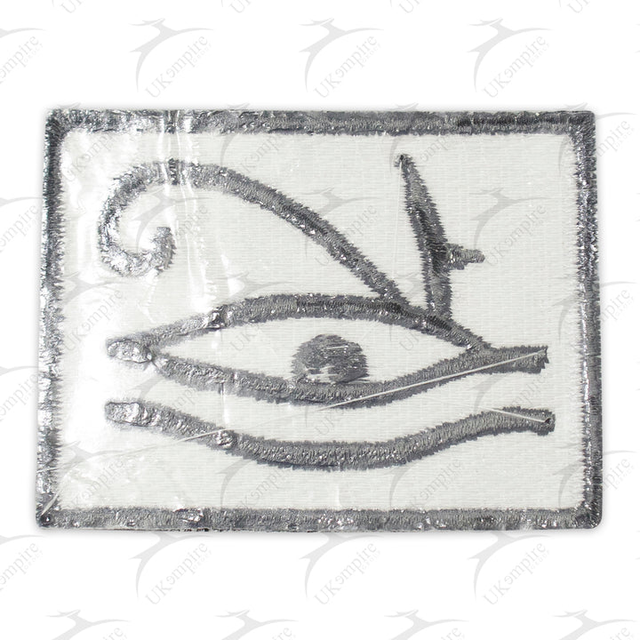 Masonic Holy Eye of Horus Patch Black Machine Embroidered, Iron-On Back