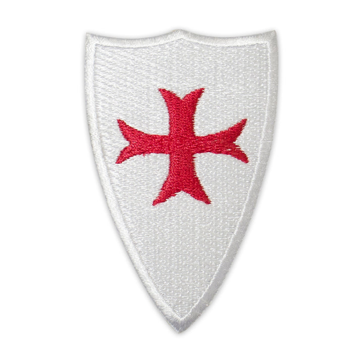 Knights Templar Crusader Shield Jerusalem Flag Patch Embroidery – Iron-On Back
