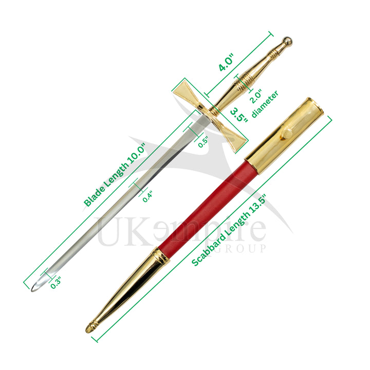 Knights Malta Dagger with Black Scabbard – Ceremonial Masonic Swords Daggers-1
